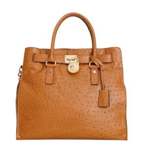 MICHAEL KORS Hamilton Large Ostrich Leather Tote